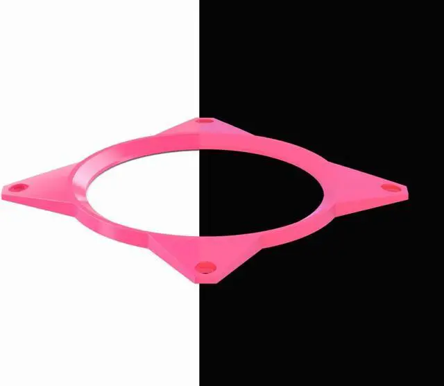 Alt view image 2 of 4 - PrimoChill 120mm Aluminum Fan Cover  - SX UV Pink