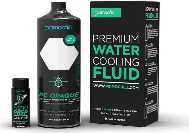 Alt view image 2 of 3 - PrimoChill Opaque - Computer WaterCooling Coolant, Solid/Non-Transparent, Full Protection, PrimoPrep Included, Proudly Made in the USA (32oz/.9L)