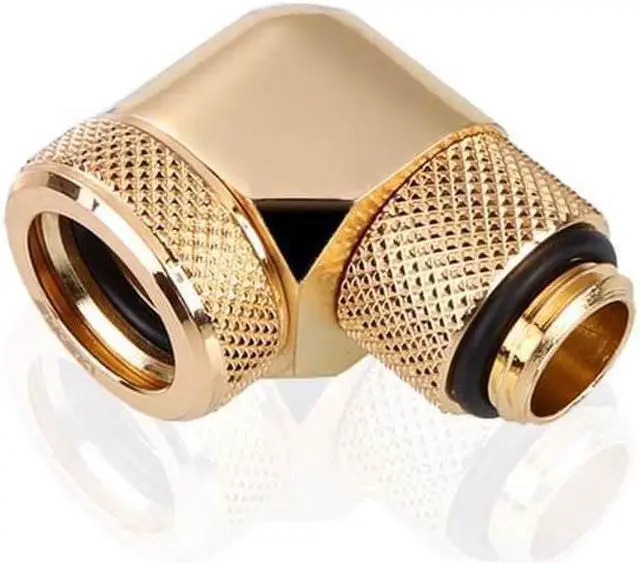 Main image of Bykski G 1/4in. Rigid 14mm OD 90 Degree Rotary Fitting Adapter (B-HTJ-L14-RD90-V2)