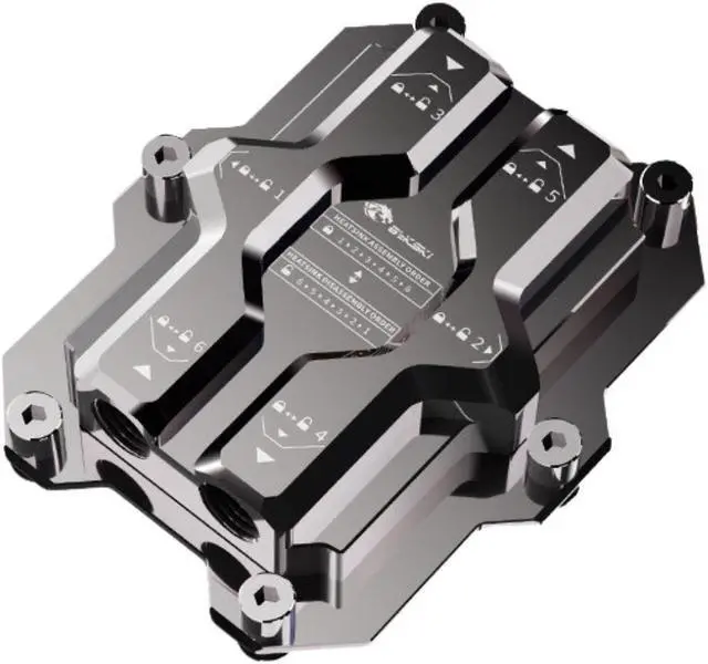 Main image of Bykski CPU-SRSP5-S-X AMD EPYC CPU Water Cooling Block - Full Metal - Nickel Plated - Gray (Socket SP5)