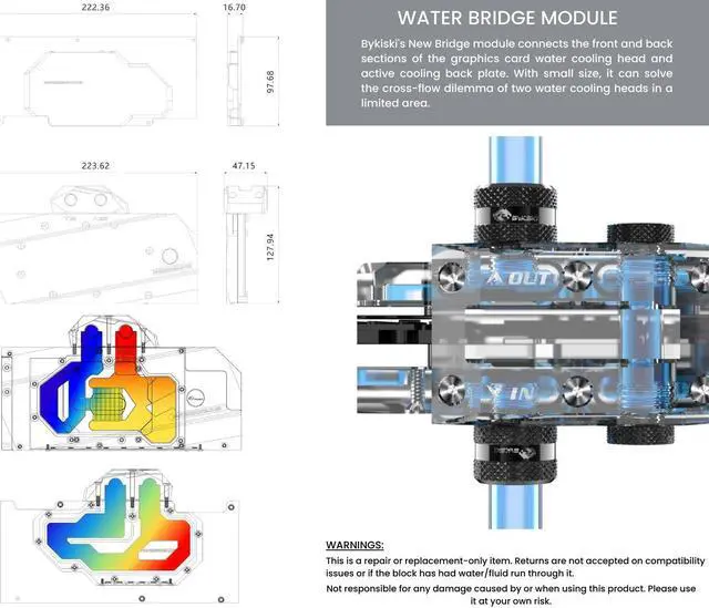 Alt view image 4 of 7 - Bykski Full Coverage GPU Water Block and Backplate For INNO3D/AX GeForce RTX 3080/TI/3090 (N-ICH3090-TC-V2)