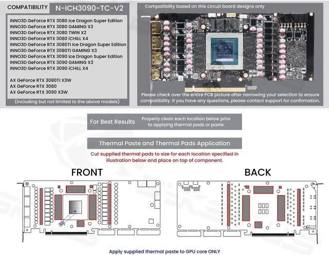 Alt view image 5 of 7 - Bykski Full Coverage GPU Water Block and Backplate For INNO3D/AX GeForce RTX 3080/TI/3090 (N-ICH3090-TC-V2)