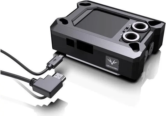 Alt view image 4 of 6 - Granzon GAMSC CPU Water Cooling Block w/ Temp Digital Display - Black (AMD AM5 / AM4 / Ryzen 3/5/7/9)