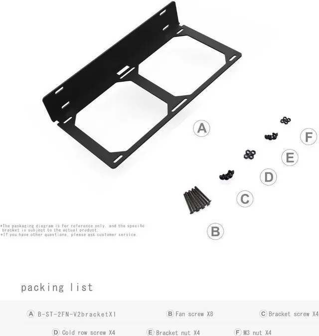 Alt view image 5 of 6 - Bykski Radiator DIY Mounting Bracket - 240mm (B-ST-2FN-V2)