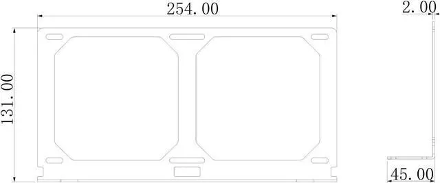 Alt view image 4 of 6 - Bykski Radiator DIY Mounting Bracket - 240mm (B-ST-2FN-V2)