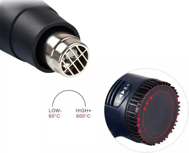 Alt view image 4 of 5 - Bykski Multi-Purpose 1600W Heat Gun - 110V (B-HHDR)