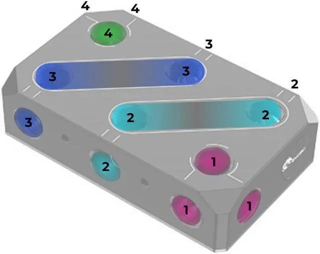 Alt view image 3 of 7 - Bykski Versatile POM Fluid Distribution/Routing Block Engineered For 24-Hour Reliability (B-DP-4WAY-X)