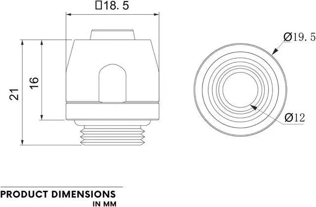 Alt view image 5 of 5 - Bykski Flex 8mm ID x 12mm OD Fitting (B-FT2-TN-V3) - Black