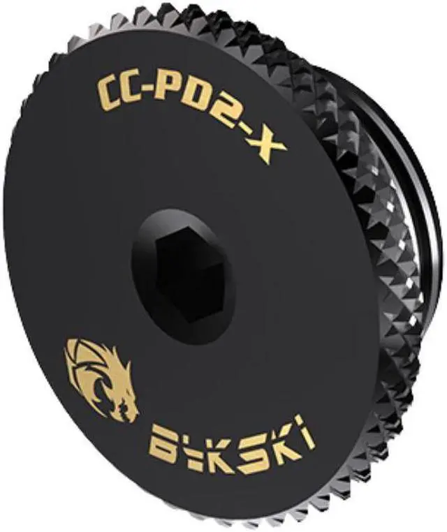 Main image of Bykski G 1/4in. Low Profile Knurled Hex Stop Fitting (CC-PD2-X)