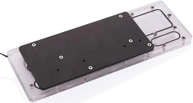 Alt view image 2 of 7 - Bykski Distro Plate For Cougar Panzer EVO - Frosted PMMA w/ 5v Addressable RGB (RBW - Pump Included (RGV-CG-Panzer Evo-P-F)