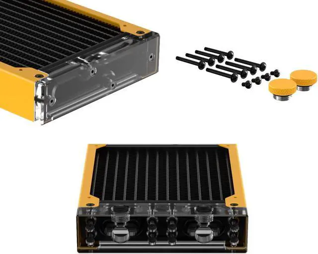 Alt view image 3 of 6 - PrimoChill 240SL (30mm) EXIMO Modular Radiator, Clear Acrylic, 2x120mm, Dual Fan (R-SL-A24) Available in 20+ Colors, Assembled in USA and Custom Watercooling Loop Ready