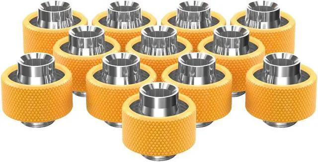 Main image of PrimoChill SecureFit SX - Premium Compression Fittings 12 Pack - For 1/2in ID x 3/4in OD Flexible Tubing (F-SFSX34-12) - Available in 20+ Colors, Custom Watercooling Loop Ready
