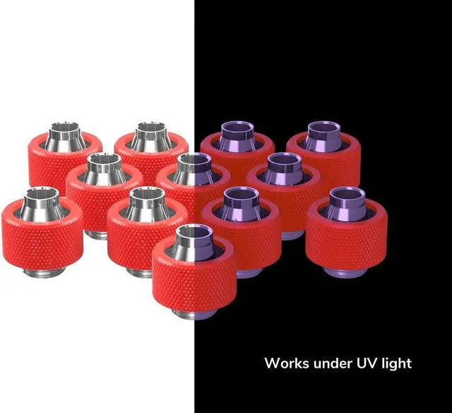 Alt view image 2 of 7 - PrimoChill SecureFit SX - Premium Compression Fitting For 3/8in ID x 5/8in OD Flexible Tubing 12 Pack (F-SFSX58-12) - Available in 20+ Colors, Custom Watercooling Loop Ready