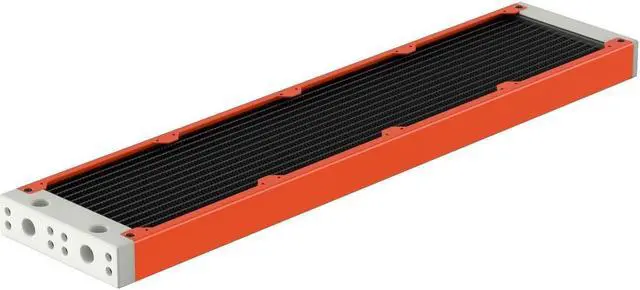 Main image of PrimoChill 480SL (30mm) EXIMO Modular Radiator, White POM, 4x120mm, Quad Fan (R-SL-W48) Available in 20+ Colors, Assembled in USA and Custom Watercooling Loop Ready