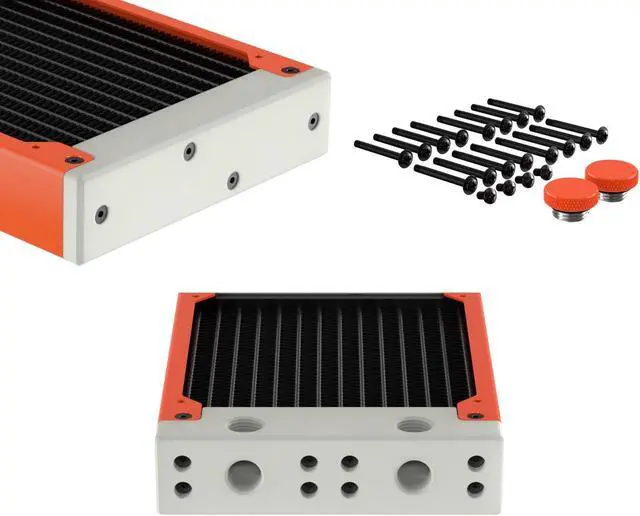 Alt view image 4 of 7 - PrimoChill 480SL (30mm) EXIMO Modular Radiator, White POM, 4x120mm, Quad Fan (R-SL-W48) Available in 20+ Colors, Assembled in USA and Custom Watercooling Loop Ready