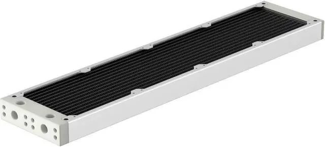 Main image of PrimoChill 480SL (30mm) EXIMO Modular Radiator, White POM, 4x120mm, Quad Fan (R-SL-W48) Available in 20+ Colors, Assembled in USA and Custom Watercooling Loop Ready