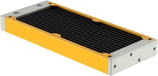 Alt view image 2 of 7 - PrimoChill 240SL (30mm) EXIMO Modular Radiator, White POM, 2x120mm, Dual Fan (R-SL-W24) Available in 20+ Colors, Assembled in USA and Custom Watercooling Loop Ready