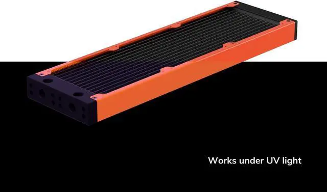 Alt view image 2 of 7 - PrimoChill 360SL (30mm) EXIMO Modular Radiator, Black POM, 3x120mm, Triple Fan (R-SL-BK36) Available in 20+ Colors, Assembled in USA and Custom Watercooling Loop Ready