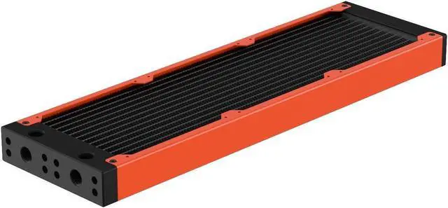 Main image of PrimoChill 360SL (30mm) EXIMO Modular Radiator, Black POM, 3x120mm, Triple Fan (R-SL-BK36) Available in 20+ Colors, Assembled in USA and Custom Watercooling Loop Ready