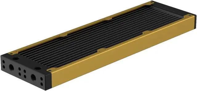 Main image of PrimoChill 360SL (30mm) EXIMO Modular Radiator, Black POM, 3x120mm, Triple Fan (R-SL-BK36) Available in 20+ Colors, Assembled in USA and Custom Watercooling Loop Ready