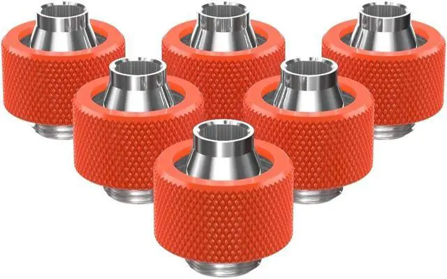 Main image of PrimoChill SecureFit SX - Premium Compression Fitting For 7/16in ID x 5/8in OD Flexible Tubing 6 Pack (F-SFSX758-6) - Available in 20+ Colors, Custom Watercooling Loop Ready