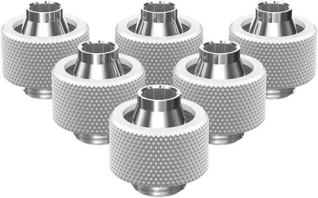 Main image of PrimoChill SecureFit SX - Premium Compression Fitting For 7/16in ID x 5/8in OD Flexible Tubing 6 Pack (F-SFSX758-6) - Available in 20+ Colors, Custom Watercooling Loop Ready