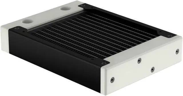 Alt view image 2 of 7 - PrimoChill 120SL (30mm) EXIMO Modular Radiator, White POM, 1x120mm, Single Fan (R-SL-W12) Available in 20+ Colors, Assembled in USA and Custom Watercooling Loop Ready