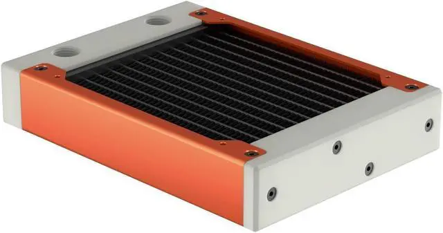 Alt view image 2 of 7 - PrimoChill 120SL (30mm) EXIMO Modular Radiator, White POM, 1x120mm, Single Fan (R-SL-W12) Available in 20+ Colors, Assembled in USA and Custom Watercooling Loop Ready