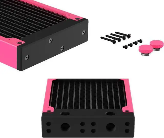Alt view image 4 of 7 - PrimoChill 120SL (30mm) EXIMO Modular Radiator, Black POM, 1x120mm, Single Fan (R-SL-BK12) Available in 20+ Colors, Assembled in USA and Custom Watercooling Loop Ready