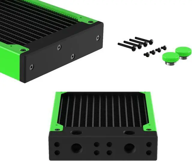 Alt view image 4 of 7 - PrimoChill 120SL (30mm) EXIMO Modular Radiator, Black POM, 1x120mm, Single Fan (R-SL-BK12) Available in 20+ Colors, Assembled in USA and Custom Watercooling Loop Ready