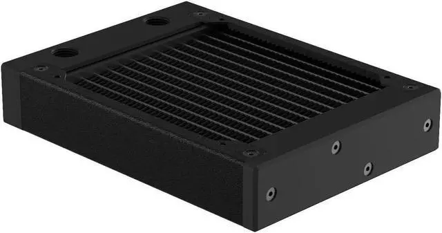 Alt view image 2 of 7 - PrimoChill 120SL (30mm) EXIMO Modular Radiator, Black POM, 1x120mm, Single Fan (R-SL-BK12) Available in 20+ Colors, Assembled in USA and Custom Watercooling Loop Ready