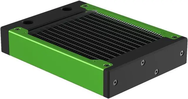 Alt view image 2 of 7 - PrimoChill 120SL (30mm) EXIMO Modular Radiator, Black POM, 1x120mm, Single Fan (R-SL-BK12) Available in 20+ Colors, Assembled in USA and Custom Watercooling Loop Ready