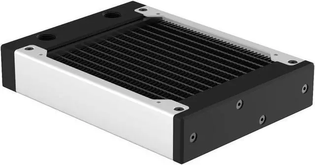 Alt view image 2 of 7 - PrimoChill 120SL (30mm) EXIMO Modular Radiator, Black POM, 1x120mm, Single Fan (R-SL-BK12) Available in 20+ Colors, Assembled in USA and Custom Watercooling Loop Ready