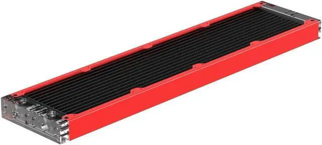 Main image of PrimoChill 480SL (30mm) EXIMO Modular Radiator, Clear Acrylic, 4x120mm, Quad Fan (R-SL-A48) Available in 20+ Colors, Assembled in USA and Custom Watercooling Loop Ready