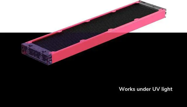 Alt view image 2 of 7 - PrimoChill 480SL (30mm) EXIMO Modular Radiator, Clear Acrylic, 4x120mm, Quad Fan (R-SL-A48) Available in 20+ Colors, Assembled in USA and Custom Watercooling Loop Ready