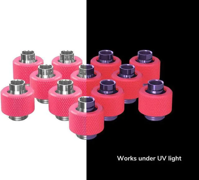 Alt view image 2 of 7 - PrimoChill SecureFit SX - Premium Compression Fitting For 3/8in ID x 1/2in OD Flexible Tubing 12 Pack (F-SFSX12-12) - Available in 20+ Colors, Custom Watercooling Loop Ready
