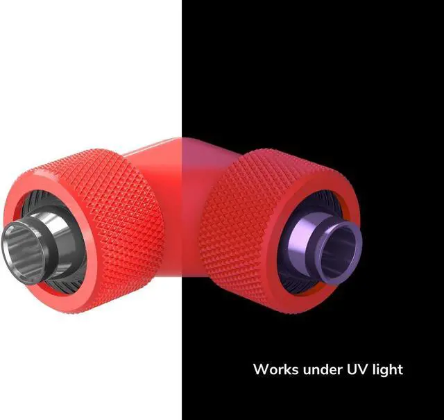 Alt view image 2 of 6 - PrimoChill SecureFit SX - Premium 90 Degree Compression Fitting Set For 7/16in ID x 5/8in OD Flexible Tubing (F-SFSX75890) - Available in 20+ Colors, Custom Watercooling Loop Ready