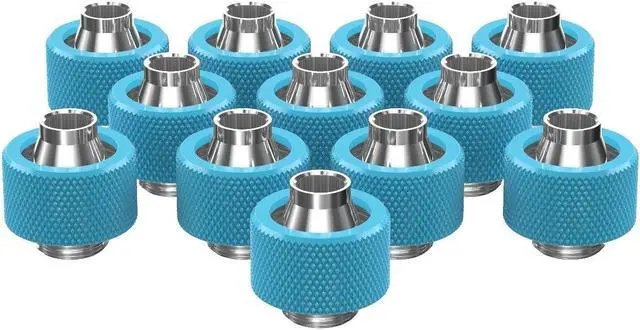 Main image of PrimoChill SecureFit SX - Premium Compression Fitting For 7/16in ID x 5/8in OD Flexible Tubing 12 Pack (F-SFSX758-12) - Available in 20+ Colors, Custom Watercooling Loop Ready