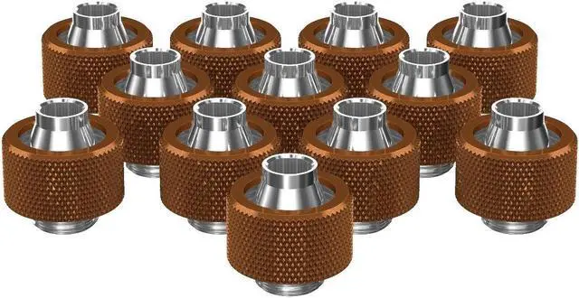 Main image of PrimoChill SecureFit SX - Premium Compression Fitting For 7/16in ID x 5/8in OD Flexible Tubing 12 Pack (F-SFSX758-12) - Available in 20+ Colors, Custom Watercooling Loop Ready