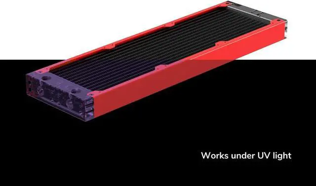 Alt view image 2 of 7 - PrimoChill 360SL (30mm) EXIMO Modular Radiator, Clear Acrylic, 3x120mm, Triple Fan (R-SL-A36) Available in 20+ Colors, Assembled in USA and Custom Watercooling Loop Ready