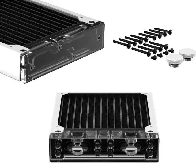 Alt view image 3 of 7 - PrimoChill 360SL (30mm) EXIMO Modular Radiator, Clear Acrylic, 3x120mm, Triple Fan (R-SL-A36) Available in 20+ Colors, Assembled in USA and Custom Watercooling Loop Ready