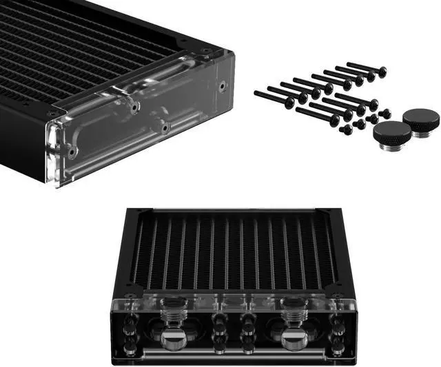 Alt view image 3 of 7 - PrimoChill 360SL (30mm) EXIMO Modular Radiator, Clear Acrylic, 3x120mm, Triple Fan (R-SL-A36) Available in 20+ Colors, Assembled in USA and Custom Watercooling Loop Ready
