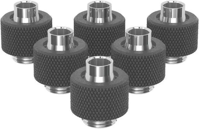 Main image of PrimoChill SecureFit SX - Premium Compression Fitting For 3/8in ID x 1/2in OD Flexible Tubing 6 Pack (F-SFSX12-6) - Available in 20+ Colors, Custom Watercooling Loop Ready