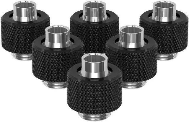 Main image of PrimoChill SecureFit SX - Premium Compression Fitting For 3/8in ID x 1/2in OD Flexible Tubing 6 Pack (F-SFSX12-6) - Available in 20+ Colors, Custom Watercooling Loop Ready