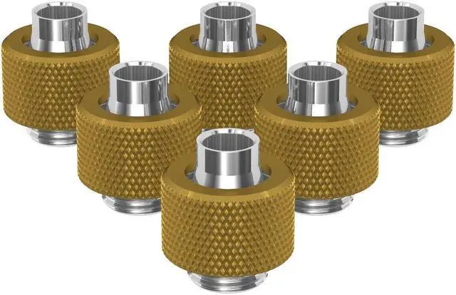 Main image of PrimoChill SecureFit SX - Premium Compression Fitting For 3/8in ID x 1/2in OD Flexible Tubing 6 Pack (F-SFSX12-6) - Available in 20+ Colors, Custom Watercooling Loop Ready