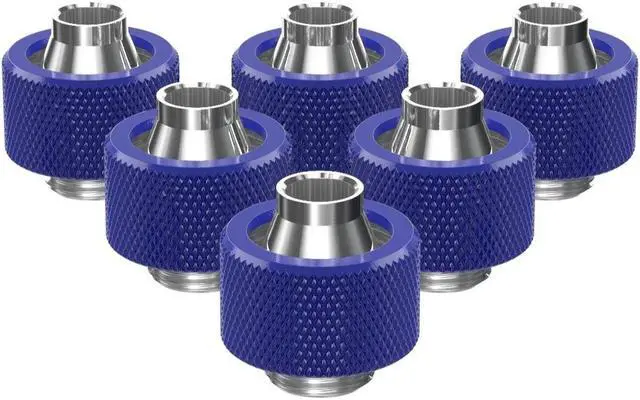 Main image of PrimoChill SecureFit SX - Premium Compression Fitting For 3/8in ID x 5/8in OD Flexible Tubing 6 Pack (F-SFSX58-6) - Available in 20+ Colors, Custom Watercooling Loop Ready