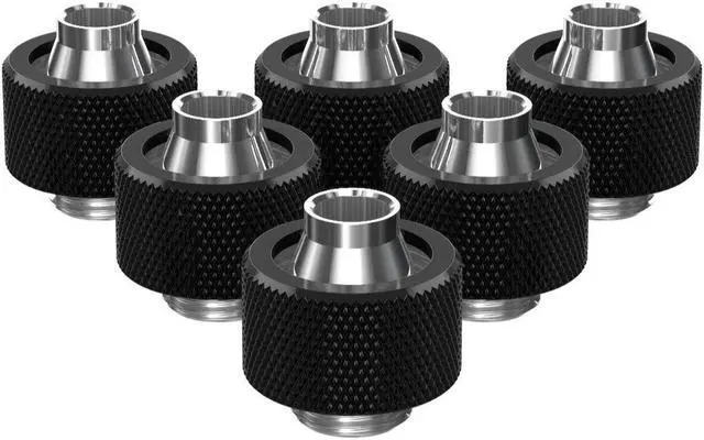 Main image of PrimoChill SecureFit SX - Premium Compression Fitting For 3/8in ID x 5/8in OD Flexible Tubing 6 Pack (F-SFSX58-6) - Available in 20+ Colors, Custom Watercooling Loop Ready