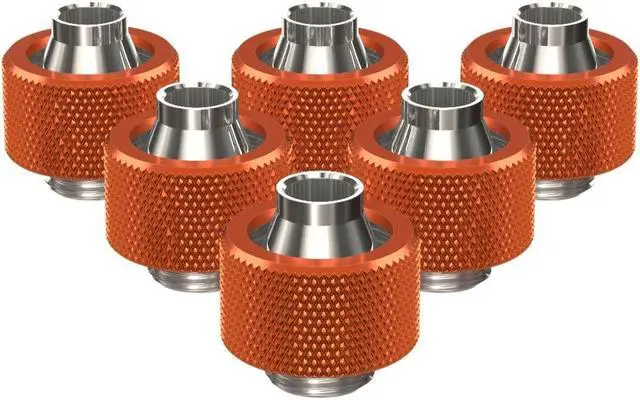 Main image of PrimoChill SecureFit SX - Premium Compression Fitting For 3/8in ID x 5/8in OD Flexible Tubing 6 Pack (F-SFSX58-6) - Available in 20+ Colors, Custom Watercooling Loop Ready