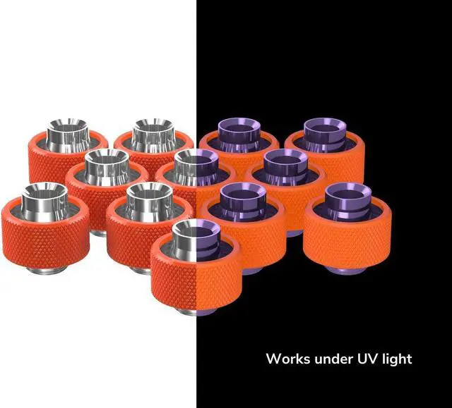 Alt view image 2 of 7 - PrimoChill SecureFit SX - Premium Compression Fittings 12 Pack - For 1/2in ID x 3/4in OD Flexible Tubing (F-SFSX34-12) - Available in 20+ Colors, Custom Watercooling Loop Ready