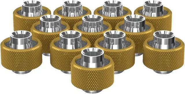 Main image of PrimoChill SecureFit SX - Premium Compression Fittings 12 Pack - For 1/2in ID x 3/4in OD Flexible Tubing (F-SFSX34-12) - Available in 20+ Colors, Custom Watercooling Loop Ready